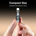 240W USB-C Male to USB-C Female Rotating Adapter with LED Display