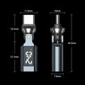 240W USB-C Male to USB-C Female Rotating Adapter with LED Display