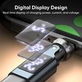 240W USB-C Male to USB-C Female Rotating Adapter with LED Display