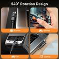 240W USB-C Male to USB-C Female Rotating Adapter with LED Display