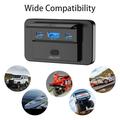 3-Port Panel Mount Charger for RV, Boat and Truck - Black