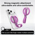 3-in-1 Magnetic Phone Grip Ring Stand - Purple