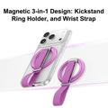 3-in-1 Magnetic Phone Grip Ring Stand - Purple