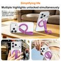 3-in-1 Magnetic Phone Grip Ring Stand - Purple