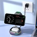 3-in-1 Magnetic Wireless Charging Station with RGB Light - 15W - Gunmetal