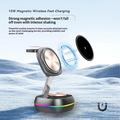 3-in-1 Magnetic Wireless Charging Station with RGB Light - 15W - Gunmetal