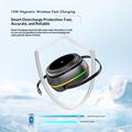 3-in-1 Magnetic Wireless Charging Station with RGB Light - 15W - Gunmetal