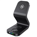 3-in-1 Magnetic Wireless Fast Charging Station B16 - 15W - Black