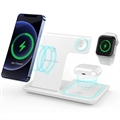3-in-1 Portable Wireless Charging Station - Apple Watch, iPhone, AirPods (Open-Box Satisfactory) - White