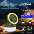 3-in-1 Solar Camping Fan Light with 3000mAh Power Bank - Army Green