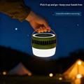 3-in-1 Solar Camping Fan Light with 3000mAh Power Bank - Army Green