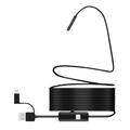 3-in-1 Waterproof 7mm Endoscope Camera for Mobile - USB, MicroUSB, Type-C - 2m