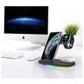 3-in-1 Wireless Charging Stand for Apple iPhone, iWatch, and Airpods