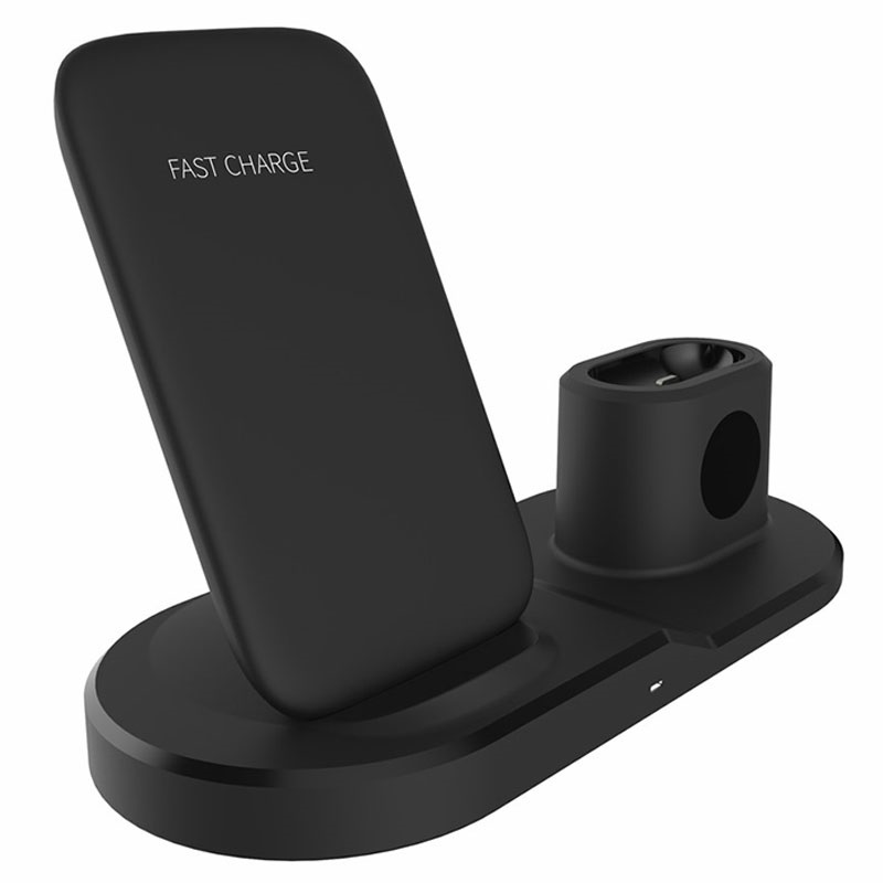 3in1 Fast Wireless Charging Station W45 Black