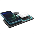 3-in-1 Portable Wireless Charging Station - Apple Watch, iPhone, AirPods - Black