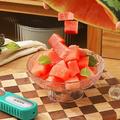 304 Stainless Steel Watermelon Cutter with Ergonomic Handle - Green