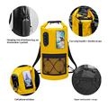 30L Waterproof Backpack with Clear Touch Pocket for Phone - Yellow