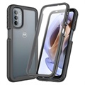 360 Protection Series Motorola Moto G51 5G Case - Black / Clear