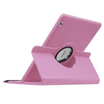 Bolsa tipo Fólio Rotativa para Huawei MediaPad T3 10 - Cor-de-Rosa