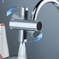 360 Swivel Kitchen Faucet Extender for 22mm Taps - 4-Mode - Silver