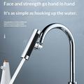 360 Swivel Kitchen Faucet Extender for 22mm Taps - 4-Mode - Silver