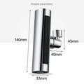 360 Swivel Kitchen Faucet Extender for 22mm Taps - 4-Mode - Silver