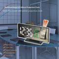 3618LW LED Mirror Projection Clock - Black