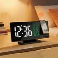 3618LW LED Mirror Projection Clock - Black