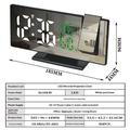 3618LW LED Mirror Projection Clock - Black