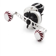 38mm Aluminum Alloy Fishing Reel Power Knob for DAIWA, SHIMANO - Black / Red