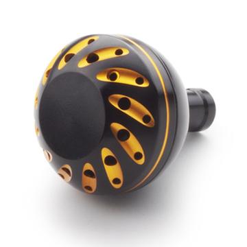 38mm Aluminum Alloy Fishing Reel Power Knob for DAIWA, SHIMANO - Black / Gold