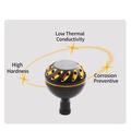 38mm Aluminum Alloy Fishing Reel Power Knob for DAIWA, SHIMANO - Black / Gold