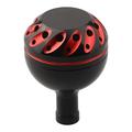 38mm Aluminum Alloy Fishing Reel Power Knob for DAIWA, SHIMANO - Black / Red