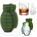 Silicone 3D Grenade Shape Ice Cube Tray - Green