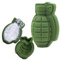 Silicone 3D Grenade Shape Ice Cube Tray - Green