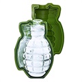 Silicone 3D Grenade Shape Ice Cube Tray - Green