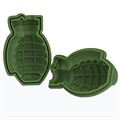 Silicone 3D Grenade Shape Ice Cube Tray - Green