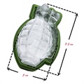 Silicone 3D Grenade Shape Ice Cube Tray - Green