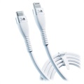 3MK HyperSilicone USB-C/Lightning Data and Charging Cable - 1m - White