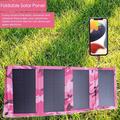 4-Fold Portable Solar Panel Charger 20W for Camping - Pink Camouflage