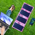 4-Fold Portable Solar Panel Charger 20W for Camping - Pink Camouflage