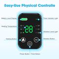 4-Motor Heated Vibration Foot Massager - 6 Massage Modes, 5 Heat Levels - 4000mAh - Black