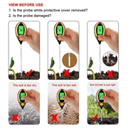 4-in-1 pH and Moisture Meter with LCD Display
