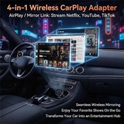 4223M 4-in-1 Wireless CarPlay & Android Auto Adapter - AirPlay/Miracast - Black