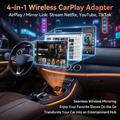 4223M 4-in-1 Wireless CarPlay & Android Auto Adapter - AirPlay/Miracast - Orange