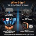 4223M 4-in-1 Wireless CarPlay & Android Auto Adapter - AirPlay/Miracast - Orange