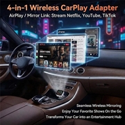 4223M 4-in-1 Wireless CarPlay & Android Auto Adapter - AirPlay/Miracast - Silver