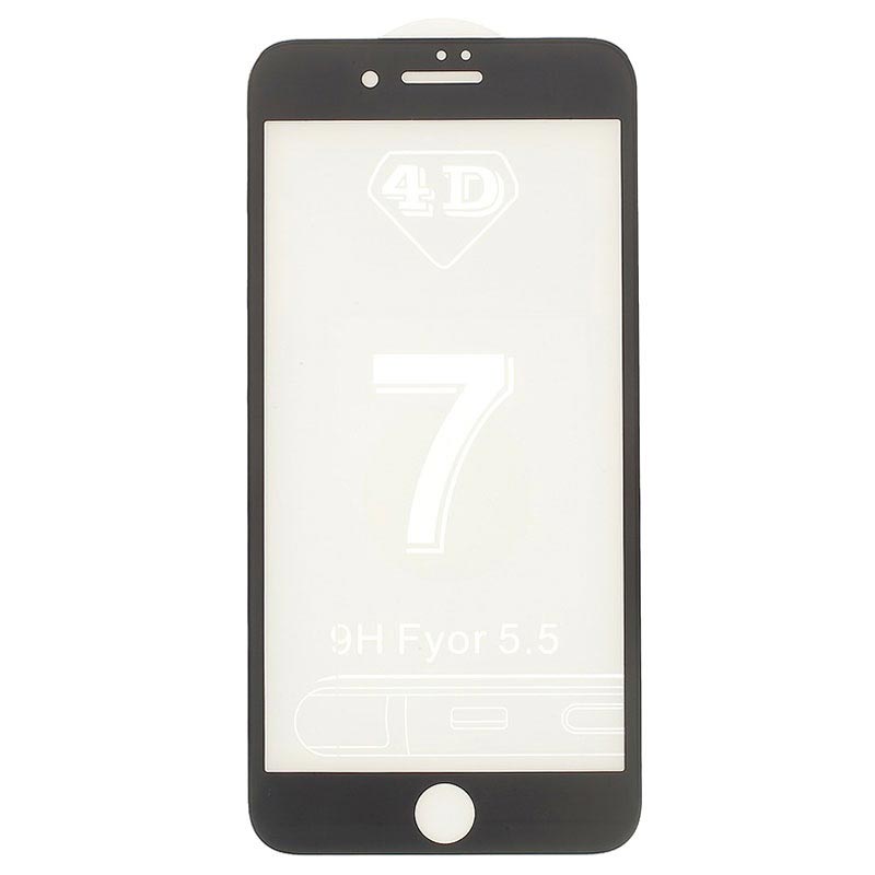 iphone 7 plus 4d full size tempered glass screen protector black size of iphone 7 plus