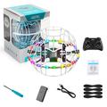 4DRC 4D-V49 Football-Style Drone with 360 Flips, LED Lights - White