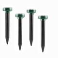 Mole Repellent Solar Powered Gopher Repellent Ultrasonic Deterrent Spikes for Lawn Garden, Outdoor Yard Groundhog Chipmunk Repeller - Circular - 4 Pcs.